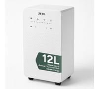 Zuvo 12L Day Dehumidifier With Carbon Filter Low Noise Energy Efficient 12 L Tank Timer Laundry Mode Continuous Drainage