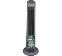 Zuvo 30" Tower Fan for Bedroom | Quiet Bladeless Oscillating Standing Fan, 3 Speeds, 90° Wide Oscillation, 2-Hour Timer | Home, Living Room & Office | Grey