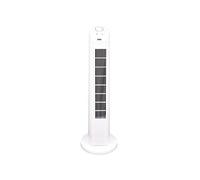 Zuvo 30" Tower Fan for Bedroom | Quiet Bladeless Oscillating Standing Fan, 3 Speeds, 90° Wide Oscillation, 2-Hour Timer | Home, Living Room & Office | White