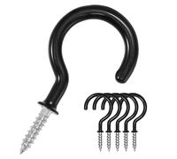 Zuvo -36 PCS Metal Ceiling Hooks 2.3 cm Multipurpose Vinyl Coated Screw-in Wall Hooks for Hanging Plants, Cups, Utensils, Lights and Stuff Great for Indoor & Outdoor Use