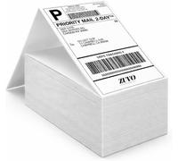 Zuvo 6X4 Thermal Shipping Labels Direct Thermal Printer Labels 500 Pack Self Adhesive Fanfold Paper