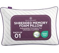 Zuvo Adjustable Shredded Memory Foam Pillow For Neck And Shoulder Support Customisable For Side And Back Sleepers Pack Of 1