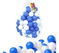 Zuvo Ball Pit Balls (100 Pack) Blue - Crush-Proof 5.5cm Plastic Balls for Kids | Safe, Smooth & BPA-Free | Indoor & Outdoor Play for Toddlers & Babies