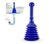 Zuvo Blue Airpush Sink Plunger Powerful and Portable for Kitchen Bathroom and Shower Drains