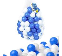Zuvo Blue Ball Pit Balls 100 Pack For Childrens - Colorful Plastic Balls For Kids' Pool & Ball Pits
