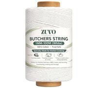 Zuvo Butchers Twine 100m - White Cotton Cooking String for Meat & Roasts