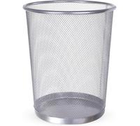 Zuvo Circular Mesh Waste Paper Bin Lightweight Waste Basket Garbage Can Metal Trash Bin Ideal For Kitchen Home Office Bin
