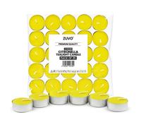 Zuvo Citronella Tealights - Pack of 25, 4-Hour Burn Scented Candles for Indoor & Outdoor Use, Insect-Repellent Tea Lights for Patio, Garden & Home