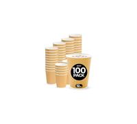 Zuvo Disposable Coffee Cup - 12 OZ - Box of 500 Cups Ripple Takeaway Paper Coffee Cups Without Lids Bulk Disposable Cups Tripple Wall Heat Resistant