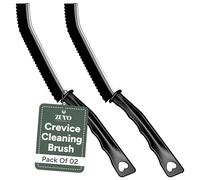 Zuvo Crevice Cleaning Brush Set (2 Pack) - Hard Bristle Gap & Grout Cleaning Tool with Long Handle - Window, Tile & Kitchen Scrubber -XL