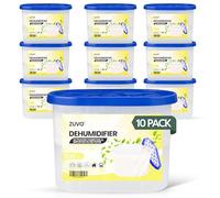 Zuvo Dehumidifier 500ml Pack of 10 | Disposable Moisture Absorber & Damp Trap for Home, Wardrobe, Bathroom | Condensation Absorbers & Humidity Control | Cupboard, Window & Interior Dehumidifiers