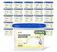 Zuvo Dehumidifier 500ml - Moisture Absorber And Closet Dehumidifier Helps Absorbs Damp, Mildew, Mould And Condensation- From Home And Office, Strong Disposable Interior Dehumidifiers, (Pack Of 20)
