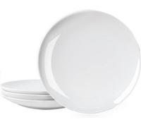Zuvo Dessert Plates Set Of 6 White Porcelain 6.5 Inch Coupe Plates Microwave And Dishwasher Safe
