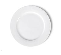 Zuvo Dinner Plates Set of 6-10.5 Inches White Porcelain Large Dinner Plates - Dishwasher and Microwave Safe Rim Shape Plates Set