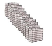 Zuvo Extra Large Laundry Bags with Zip (10-Pack) - Waterproof, Durable, Reusable Storage Solution for Packing, Better than Moving Boxes, 80x30x60 CM