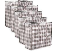 Zuvo Extra Large Strong Laundry And Storage Bag Waterproof with Zips (Pack of 5) - Multi colour Bags