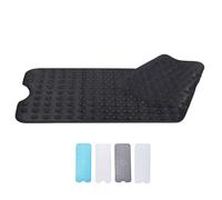 Zuvo -Extra Long Bath Mat (100 X 40cm, Black) - Shower Mat Non Slip Anti Mould, Machine Washable Rubber Shower Mat with Powerful Suction Cups for Kids and Elderly