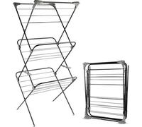 Zuvo Heavy Duty 3 Tier Clothes Airer Folding Drying Rack Freestanding Laundry Stand For Home & Flat