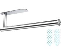 Zuvo Kitchen Roll Holder 30Cm Stainless Steel Under Cabinet Mount With Adhesive Or Screws Rustproof