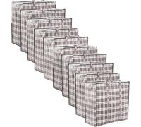 Zuvo Large Laundry Bags 10 Pack With Zip Waterproof Reusable Storage Bags For Packing 60X50X25Cm