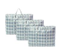 Zuvo Large Laundry Bags with Zip (Pack of 3) - Waterproof, Durable, Reusable Storage Solution for Packing, Better than Moving Boxes 60×50×25 cm
