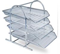 Zuvo Mesh Desk Organiser 4 Tier Letter Tray Organizer Office Desktop Document Paper File Storage Mesh Filling Collection For Home