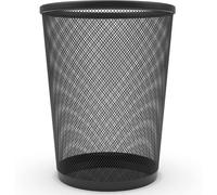 Zuvo Mesh Wastebasket Black 4 Gallon Metal Trash Can for Office Home Bedroom 10.1x10 Inch Size