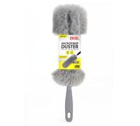 Zuvo Microfiber Duster with Detachable Washable Head - Soft Grip Handle | Reusable Fluffy Dusting Brush for Blinds, Furniture, Ceiling Fans & Electronics