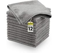 Zuvo Microfibre Cloths Pack Of 12 32X32Cm Ultra Soft Lint Free Reusable Cleaning Rags For Home And Car