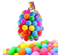 Zuvo Multi Colors Ball Pit Balls 100 Pack for childrens - Colorful Plastic Balls for Kids' Pool & Ball Pits
