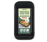 Zuvo - Non-Stick Loaf Tins for Baking Bread & Cakes - (3 LB / 1.35 kG) Carbon Steel Bread Pans with Easy Release Coating - Durable, Oven & Dishwasher Safe