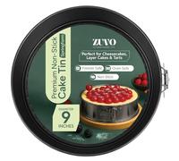 Zuvo Non-Stick Springform Cake Tin (22cm /9 inches) - Carbon Steel Round Baking Pan with Loose Base, Easy Clip Release, Oven, Fridge & Freezer Safe, Leak-Resistant Bakeware Cheesecake Tin