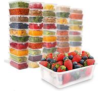 Zuvo Plastic Food Containers with Lids 1000 ML - Pack of 10 - Leak Proof, Microwave & Freezer Safe Container Sets - Food Storage Containers for Batch Cooking, Lunch Box & Takeaway Containers