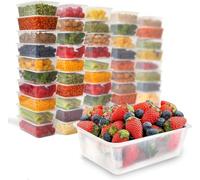 Zuvo Plastic Food Containers with Lids - Pack of 10 - Leak Proof, Microwave & Freezer Safe Container Sets Food Storage Containers for Batch Cooking, Lunch Box & Takeaway Containers (650 ML - 10 Pack)