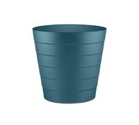 Zuvo Plastic Paper Bin 5L Navy Blue Shatter Proof Waste Basket with Wave Design for Office Use