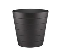 Zuvo Plastic Paper Bin 8L - Shatter-Proof Waste Basket for Office Desk & Bedroom Bin - Ideal Paper Bin with Wave Design - Black