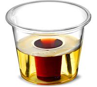 Zuvo Shot Glasses Plastic Pack Of 50 Disposable 30Ml Clear Shot Cups For Parties Bars Events And Pubs