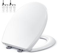Zuvo Soft Close Toilet Seat (O-Shape, Quick Release) Uk Standard White Toilet Seat