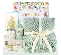 ZUVYRO Self Care Gifts for women, Birthday Gifts Get Well Soon Set W/Luxury Blanket for Women Care Package, Mothers Day Spa Sympathy Gift Baskets, Thinking of You Gifts for Mom Her Wife Friend Grandma