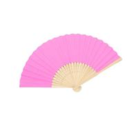 ZUWIJEQ 1x Pink Pink Hand Folding Fan, Pink Pink Hand Fan Portable Hand Folding Fan Chinese Oriental Paper Fan for Ball, Party, Wedding Gifts