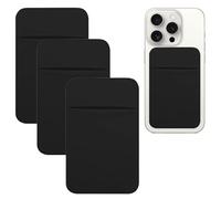 ZUWIJEQ 3 x Card Holder for Smartphone, Card Holder for Mobile Phone, Elastic Paper Sleeves, Mobile Phone Card Holder Adhesive Wallet, Mobile Phone Pocket Carry Your Own