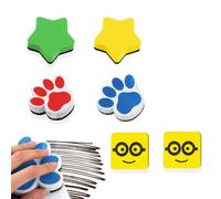 ZUWIJEQ Whiteboard Sponge, Mini Whiteboard Cleaner, Magnetic Whiteboard Sponge, Whiteboard Sponge, Magnetic Whiteboard Eraser for Classroom, Office and Home, Pack of 6