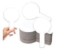 Zuxbolf 30 Double-Sided Erasable Voting Paddles White Cardboard Auction Bid Paddles Answer Paddles Voting Paddles for Auctions Classes Speeches, 23 x 13 cm