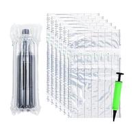 Zuxbolf Pack of 16 Wine Bottle Protectors, Wine Bottle Protection, Inflatable Air Column for Safe Packaging, Anti Shock Bottle Packaging, Air Bubble Bag, Reusable with Air Pump
