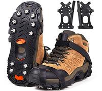 ZUXNZUX Crampons, Ice Cleats for Shoes and Boots, Silicone Stainless Steel Grippers Shoe Spikes Grips Traction for Ice Snow, Winter Hiking Climbing Ice Fishing