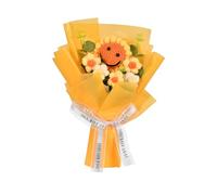 ZUXOLBIN Crochet Flower Bouquet Handmade Artificial Flower Plush Bouquet Knitted Sunflower Bouquet for Mothers Day Knitted Eternal Fake Flowers Bouquet Gift for Festival Wedding Graduation Anniversary