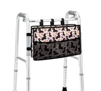 ZUXONGSY Dog Rose Bag for Walker Large Capacity Hand-Free Carry Walker Basket Tote Bag for Seniors Multi Pockets Easy to Use Accessory Basket