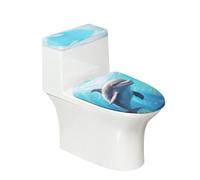 ZUXONGSY Dolphin Toilet Seat Cover Set Sea Soft Toilet Seat Cover Universal Toilet Tank Lid Decorations for Bathroom Toilet Protective Cover Gift for Women