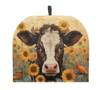 ZUXONGSY Highland Cow Sunflower Tea Cozy for Teapot Insulated Woodland Cow Tea Cozies Cattle Wildlife Western Tea Pot Cozy for Keeping Warm Tea Cosy for Teapot
