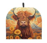 ZUXONGSY Woodland Cow Tea Cozy for Teapot Insulated Sunflower Tea Cozies Highland Cow Cattle Wildlife Western Tea Pot Cozy for Keeping Warm